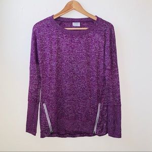 NWT Danskin Now purple crewneck pullover XS